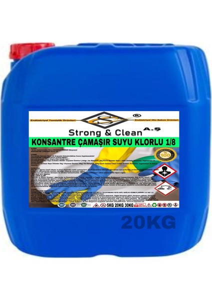 Çamaşır Suyu Konsantre 1/8 20 kg