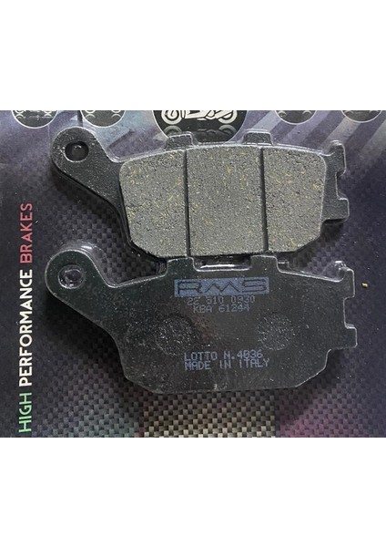 Yamaha Xj 600 F Dıversıon Arka Fren Balata ( Made In Italy )