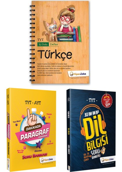 TYT Dil Bilgisi, Paragraf Soru Bankası ve Türkçe Içi Dolu Defter Seti