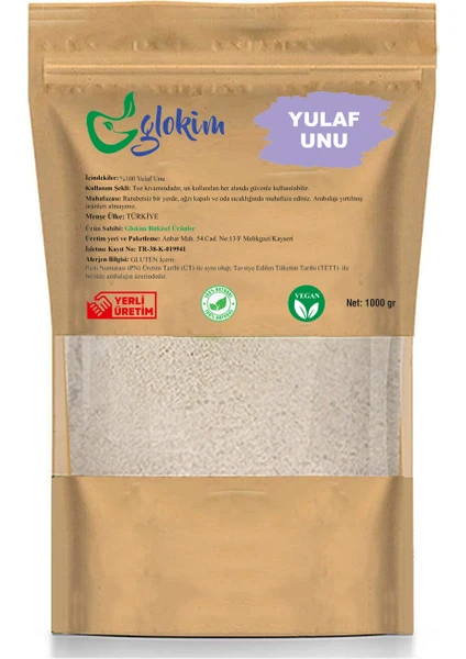 Yulaf Unu Glutensiz 1 kg