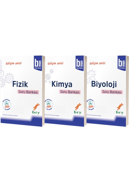 TYT AYT Fizik Kimya Biyoloji B Soru Bankası Fen Bilimleri Seti Gelişim Serisi