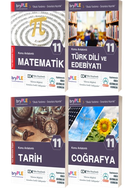 Bry Birey Eğitim Yayınları 11. Sınıf Matematik Edebiyat Tarih Coğrafya Konu Anlatımı Eşit Ağırlık Seti