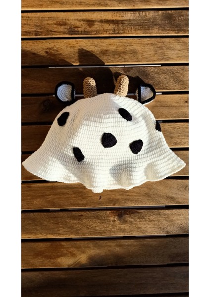 Handmade Inek Desenli Kadın- Erkek Şapkası, %100 Pamuk modelleri