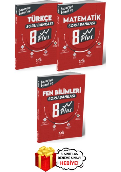 8.Sınıf LGS Türkçe Matematik Fen Bilimleri Plus Soru Bankası Seti Plus