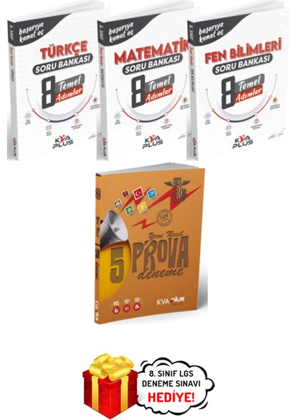 8.Sınıf LGS Türkçe Matematik Fen Temel Soru Bankası ve Tüm Dersler Deneme Seti