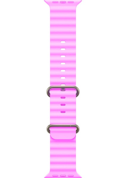 42-49MM Yeni Nesil Apple Uyumlu Akıllı Saat Kordonu Silikon Lila