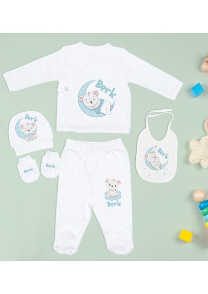 Kids Kişiye Özel Beyaz Yeni Doğan Hastane Çıkışı, Anneye Hediye, Isimli Nazar Kolye, 9 Parça Bebek Hediye Seti-3 fiyatları