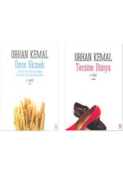 Önce Ekmek - Tersine Dünya - 2 Kitap - Orhan Kemal