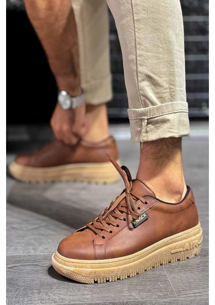 Taba Deri Bağcıklı Günlük Erkek Ayakkabı fırsatları