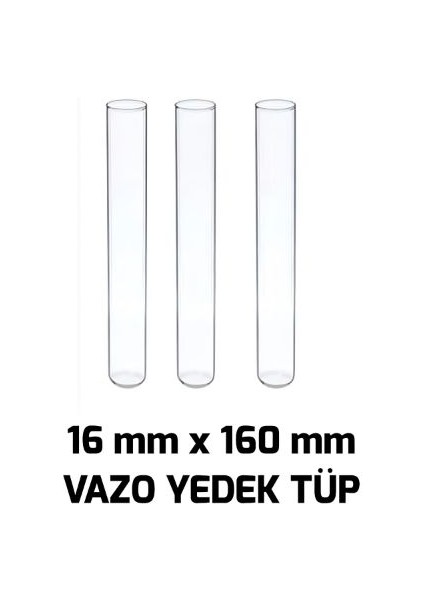 3 Adet Vazo Yedek Tüp Vazo Tüpü 16 mm x 160 Cm.