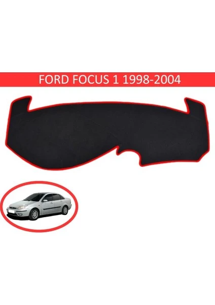 Lee Willson 1998-2004 Modellerine Uygun Ford Focus 1 Torpido Koruma Halısı Siyah Kenar Renk Kırmızı