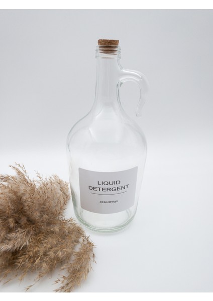 Dekoratif Mantar Kapaklı Liquid Detergent Şişesi 1500 Ml(1.5 Litre) modelleri