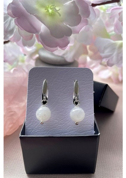 925 Ayar Gümüşlü Hakiki Aytaşı Küpe