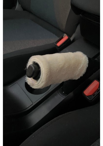 Yumuşak Peluş El Freni Süsü Bej