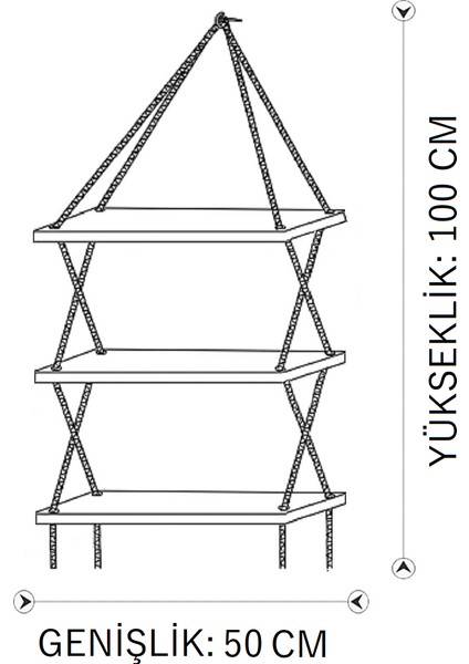 Doğal Çam Ağacından Özel Yakma Işlemli Eskitme Renk Kopmaz Jüt Halatlı Duvar Rafı fiyatları