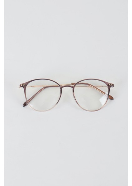 Rise Oval Mavi Işık Filtreli Gözlük - Kahve Bej