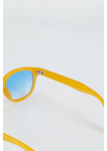 Todie Dikdörtgen Güneş Gözlüğü - Sarı Çerçeve Mavi Cam fiyatları
