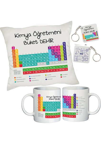 Kimya Öğretmenine Isimli Hediye Seti - Öğretmenler Günü Hediyesi