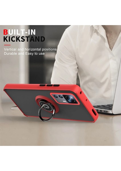 Xiaomi 12T Kılıf Yüzüklü Montreal Standlı Sert Silikon modelleri