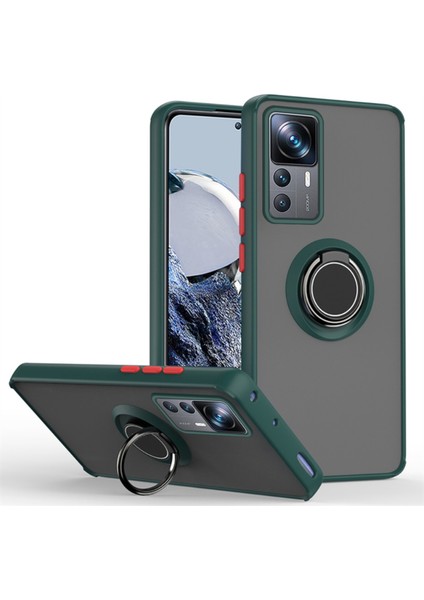 Xiaomi 12T Pro Kılıf Yüzüklü Montreal Standlı Sert Silikon