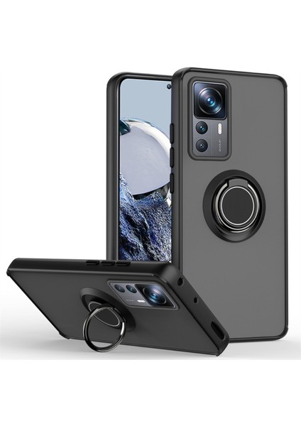 Xiaomi 12T Kılıf Yüzüklü Montreal Standlı + Ekran Koruyucu