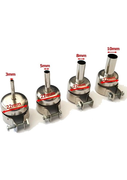 878D 898D Havya Için Hava Üfleme Nozul Başlık 3-5-8-10MM 4 Adet