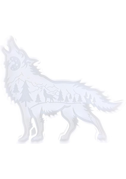 Ofisler Için Moon Dağı ve Ormanı ile Hayvan Şeklinde Silikon Kalıplar Wolf modelleri