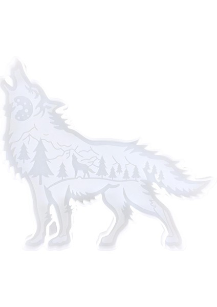 Ofisler Için Moon Dağı ve Ormanı ile Hayvan Şeklinde Silikon Kalıplar Wolf indirimleri