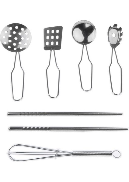 Kids Kitchen Metal Metinler Oyun Seti, Tüm Amaçlı Mutfak Aracı, 6 Pcs/set