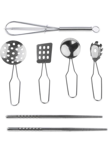 Kids Kitchen Metal Metinler Oyun Seti, Tüm Amaçlı Mutfak Aracı, 6 Pcs/set