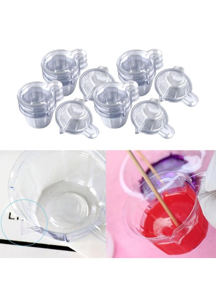 Epoksi Reçine Mücevherleri Için Toplu 100X Tek Kullanımlık Bardak Dıy