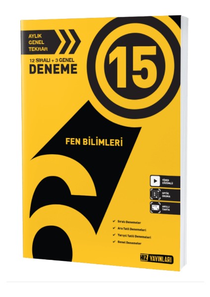 6. Sınıf Fen Bilimleri 15 Deneme 6 Deneme