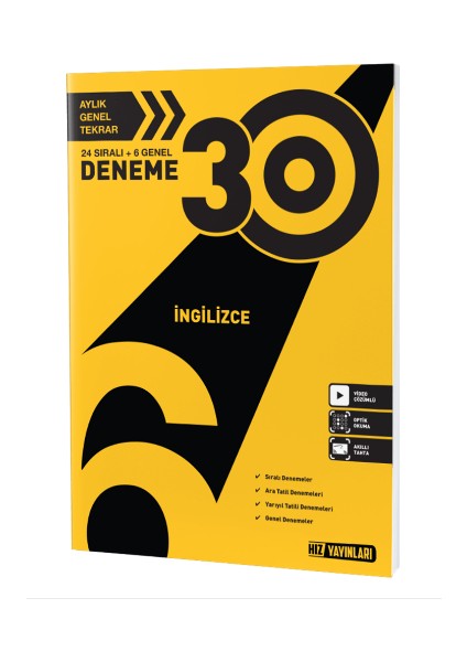 Hız Yayınları 6. Sınıf Ingilizce 30 Deneme 6 Deneme