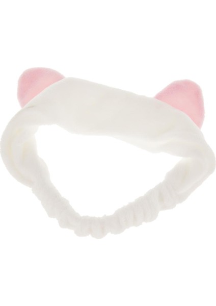 Elastik Kedi Kulak Yüz Yıkama Maskesi Makyaj Saç Bandı (Yurt Dışından)
