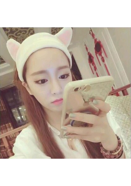 Elastik Kedi Kulak Yüz Yıkama Maskesi Makyaj Saç Bandı (Yurt Dışından) modelleri