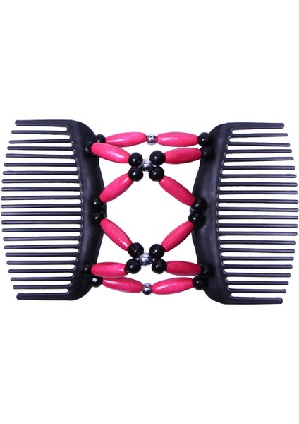 Kadın Tarak Streç Ahşap Boncuklar Klipli Kabarık Saç Modeli Gül (Yurt Dışından)