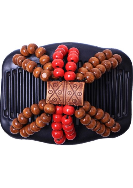 Kadınlar Streç Ahşap Boncuklar Çift Tarak Klipsi Saç Klipli Saç (Yurt Dışından) fiyatları