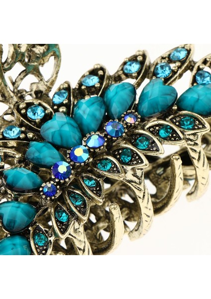 2 x Büyük Kadın Saç Klipsleri Metal/rhinestone Kristal Jaw Barrettes (Yurt Dışından) fırsatları