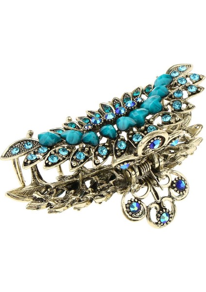 2 x Büyük Kadın Saç Klipsleri Metal/rhinestone Kristal Jaw Barrettes (Yurt Dışından) indirimleri