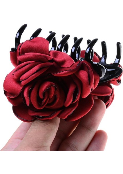 Bezi Gül Çiçeği Büyük Saç Klipli Aksesuarlar 8 x 7 cm (Yurt Dışından) fiyatları