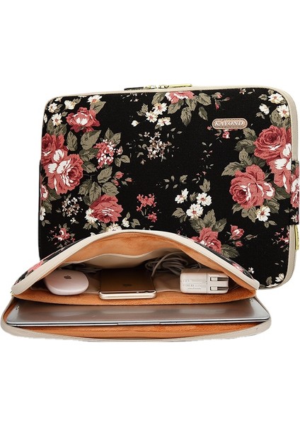 Kanvas İçi Astarlı Notebook Çantası - Siyah (Yurt Dışından)