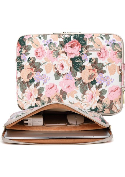Kanvas İçi Astarlı Notebook Çantası - Pembe (Yurt Dışından)