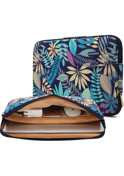 Kanvas İçi Astarlı Notebook Çantası - Mavi (Yurt Dışından)