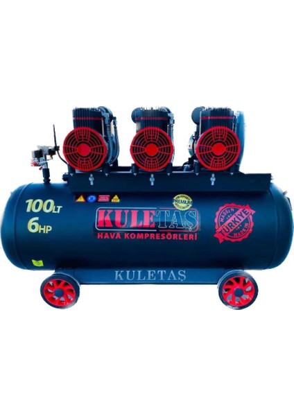 Premium 100 Lt Sessiz Yağsız Hava Kompresörü 6 Hp