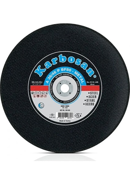 NK METAL KESME 350X3,5X30 TEZGAH TİPİ BÜYÜK TAŞ KESME
