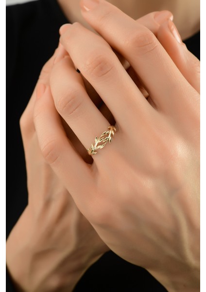 Yaprak Çıtır Altın Yüzük CGKYZK0066 fiyatları
