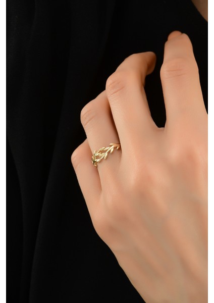 Yaprak Çıtır Altın Yüzük CGKYZK0066 fırsatları