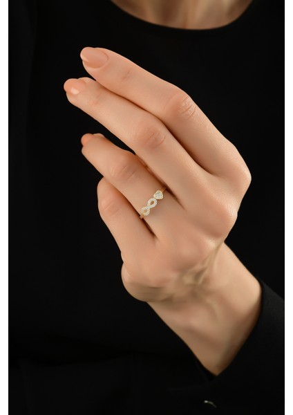 Sonsuzluk Kalp Çıtır Altın Yüzük CGKYZK0067 fiyatları