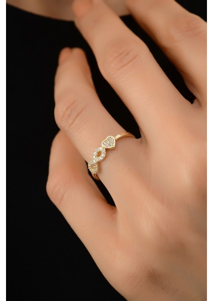 Sonsuzluk Kalp Çıtır Altın Yüzük CGKYZK0067 modelleri