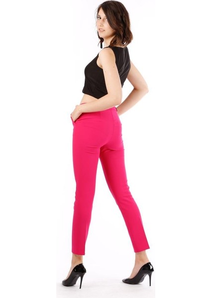 Kadın Yüksek Bel Bilek Boy Düz Kesim Pantolon modelleri